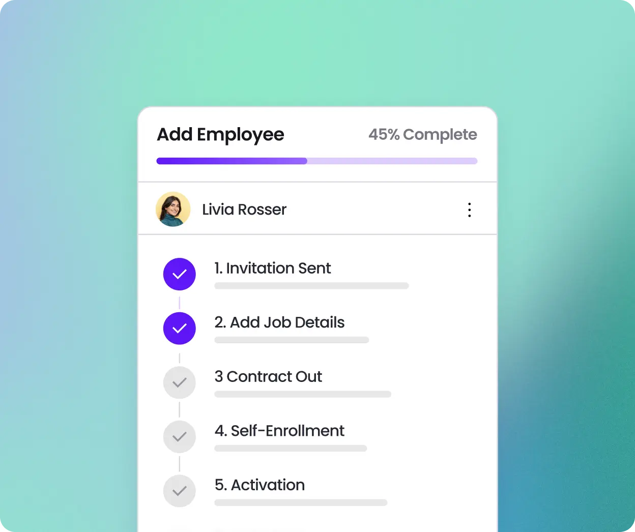 Dashboard to create contracts for global contractors