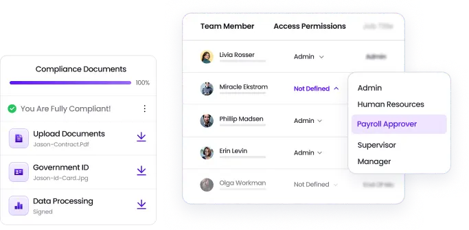 dashboard of playroll's compliant hr software