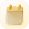 3D illustration of a blank calendar page with rounded corners and yellow hooks.