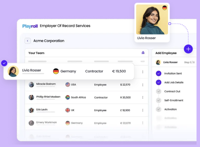 Playroll's Employer of Record services