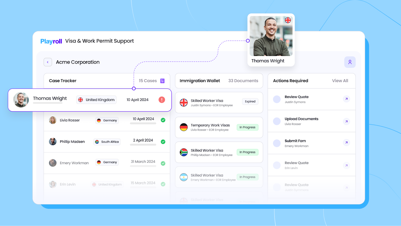 Playroll Demo - Platform | Visa and Immigration Support