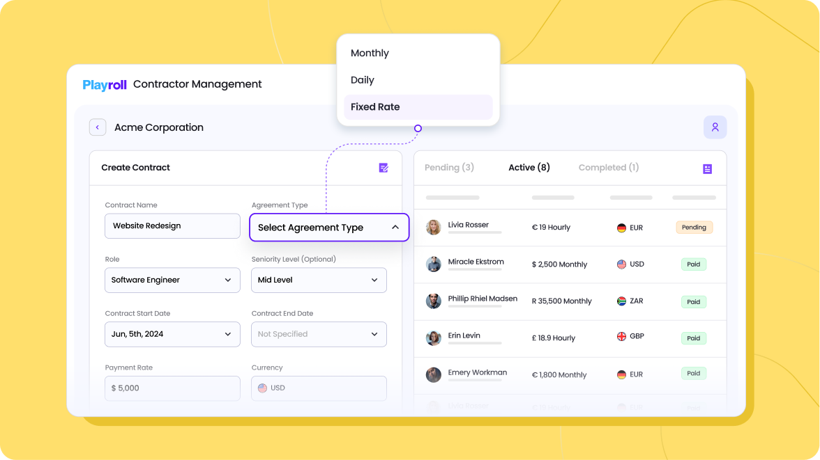 Playroll's contractor payroll services 