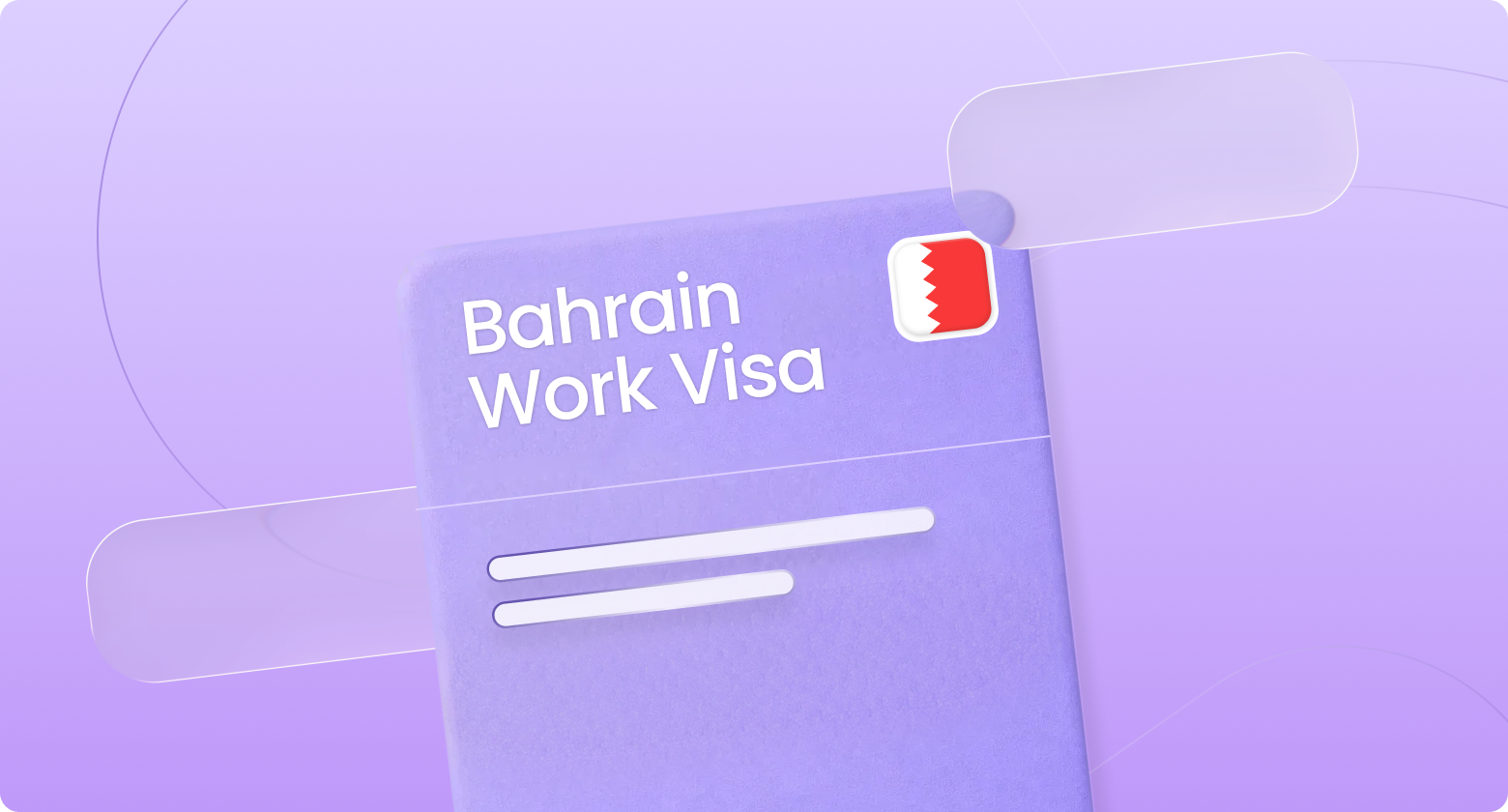 Graphic showing the Bahrain Work Visa (LMRA)