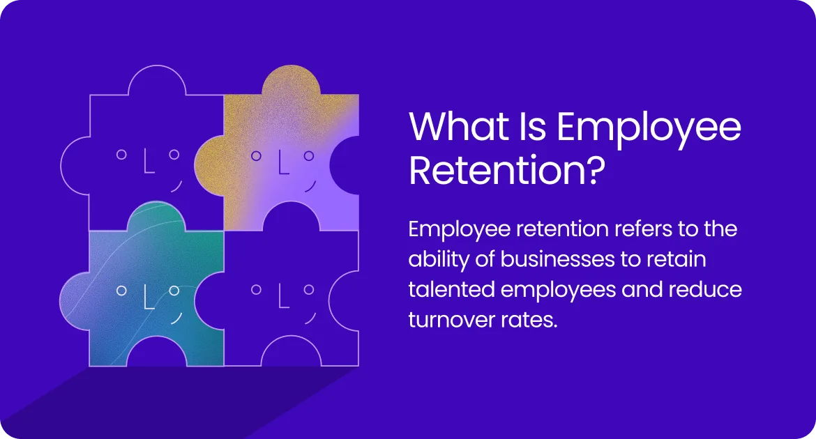 Graphic explaining strategies for businesses to retain talented employees and reduce turnover.