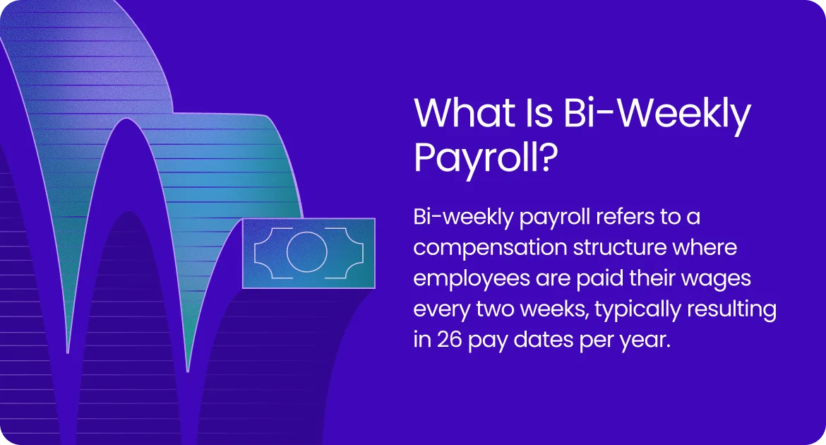 Bi-weekly payroll is the compensation structure where employees are paid their wages every two weeks.