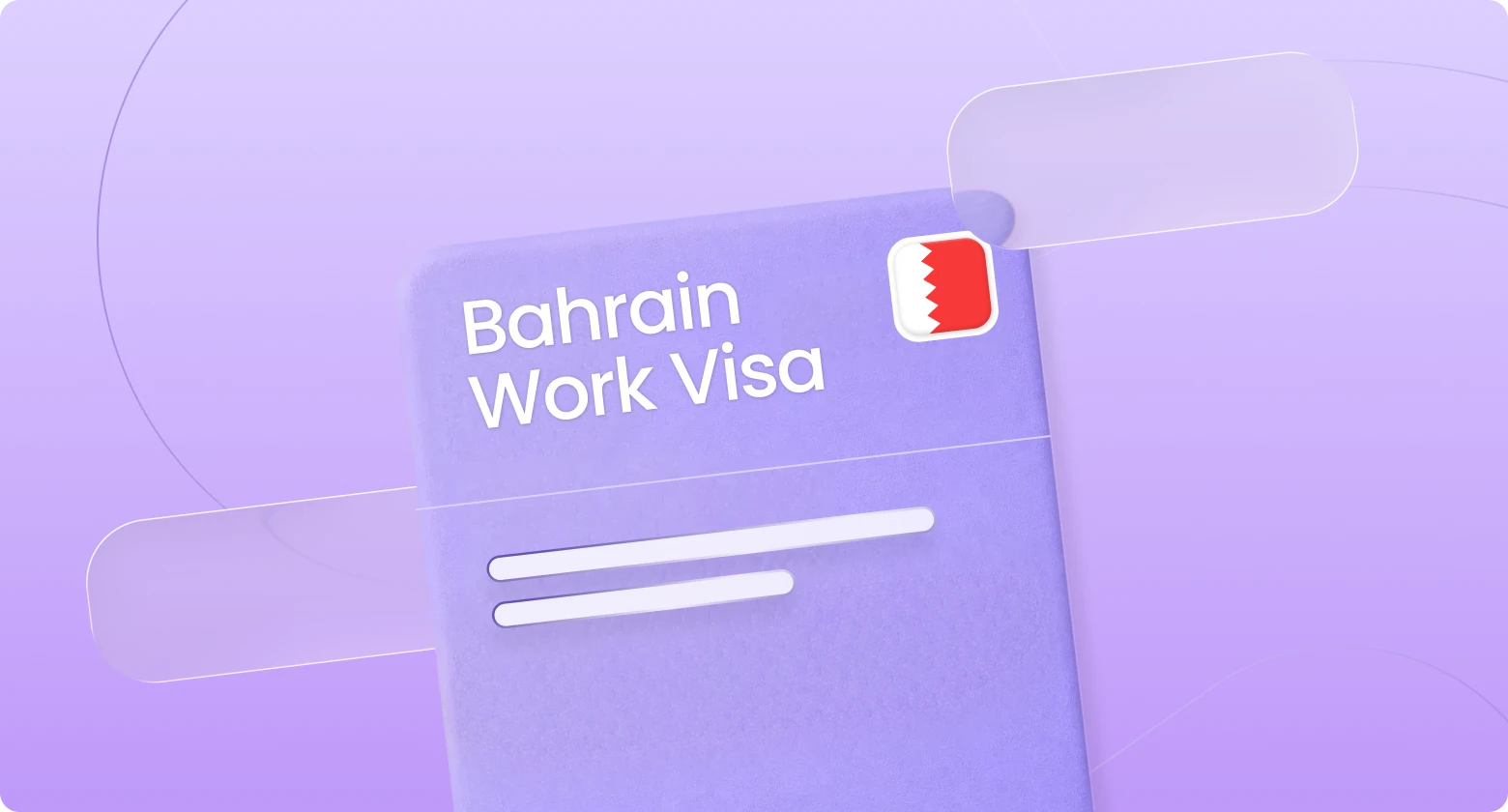 Graphic showing the Bahrain Work Visa (LMRA)