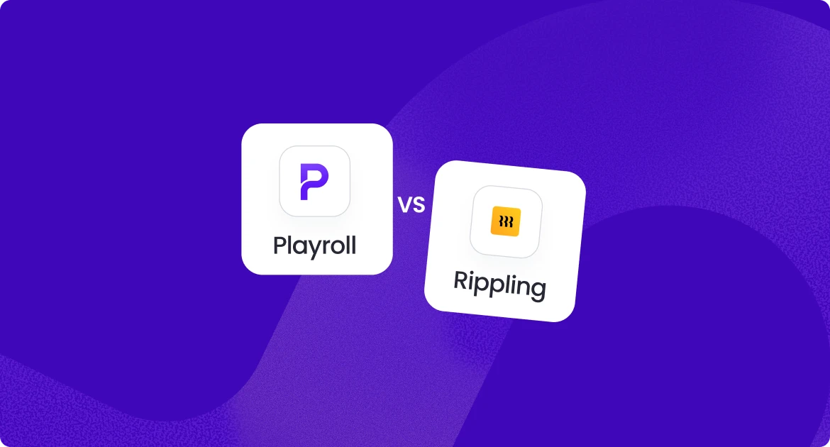Comparison of Playroll and Papaya Global logos representing EOR service providers and alternatives.