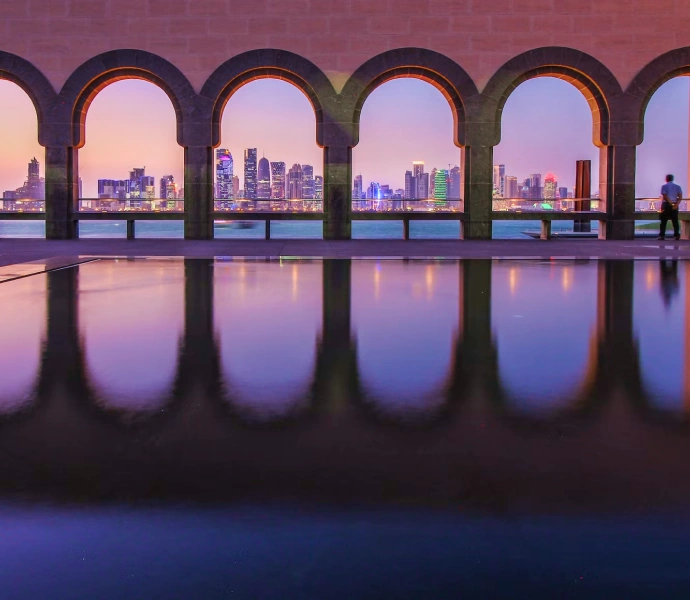 Iconic landmark in Qatar