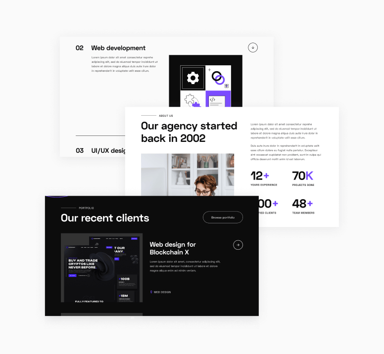 Webstudio X - Sections - Home Page - Web Design Agency Webflow Template