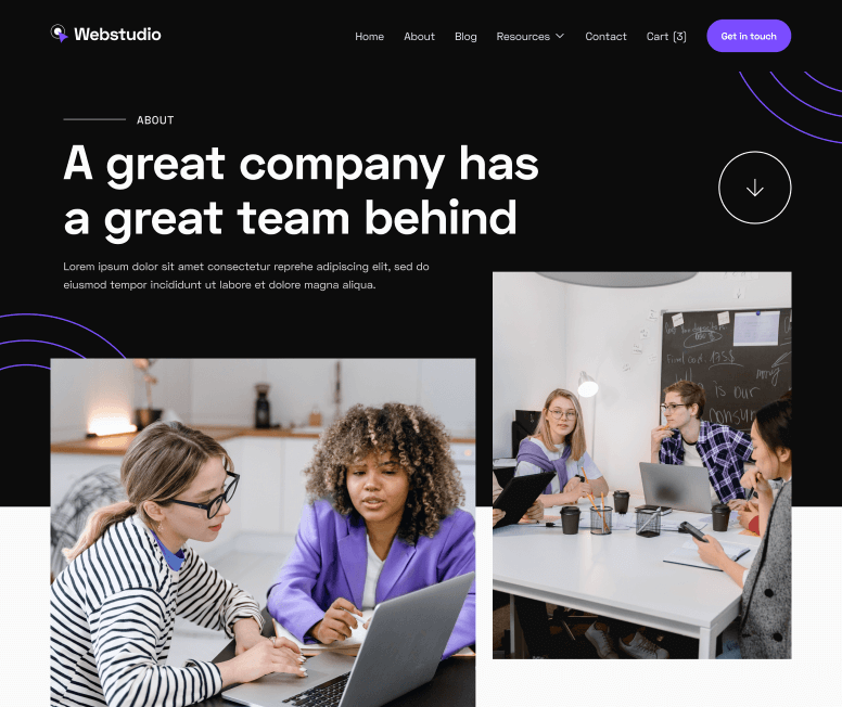 Webstudio X - About - Home Page - Web Design Agency Webflow Template