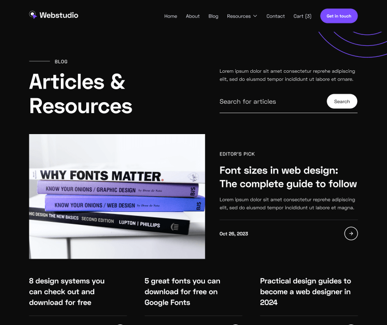 Webstudio X - Blog - Home Page - Web Design Agency Webflow Template
