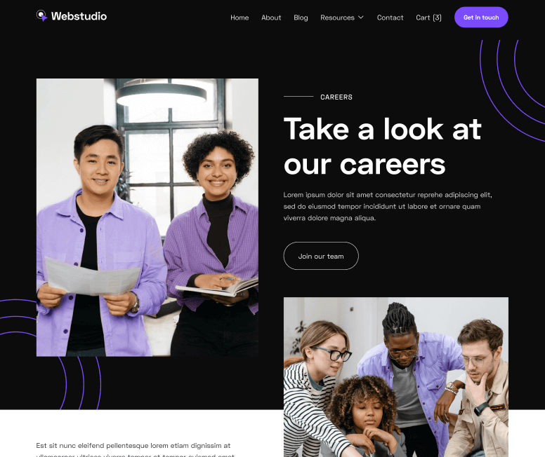 Webstudio X - Careers - Home Page - Web Design Agency Webflow Template