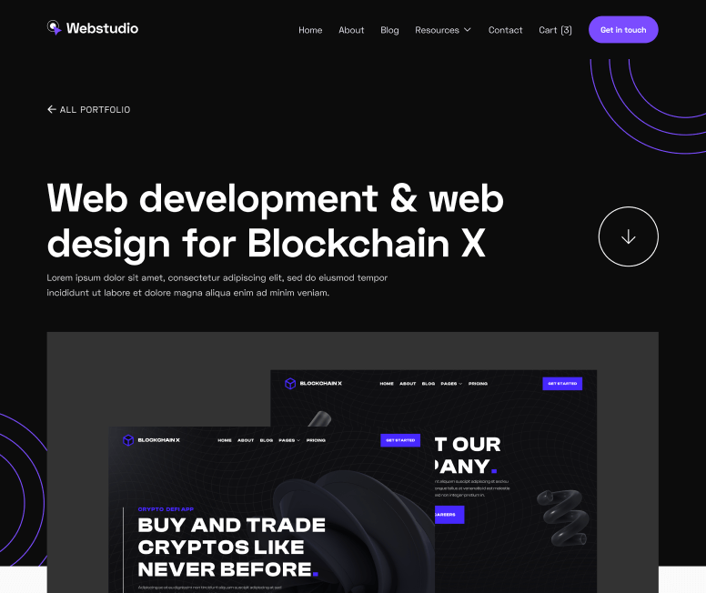 Webstudio X - Portfolio Single - Home Page - Web Design Agency Webflow Template