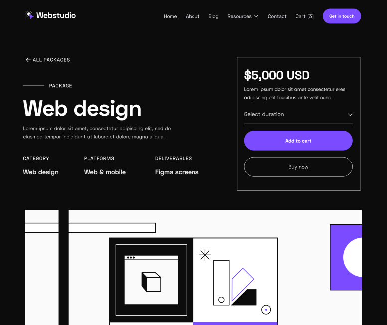 Webstudio X - Package Single - Home Page - Web Design Agency Webflow Template