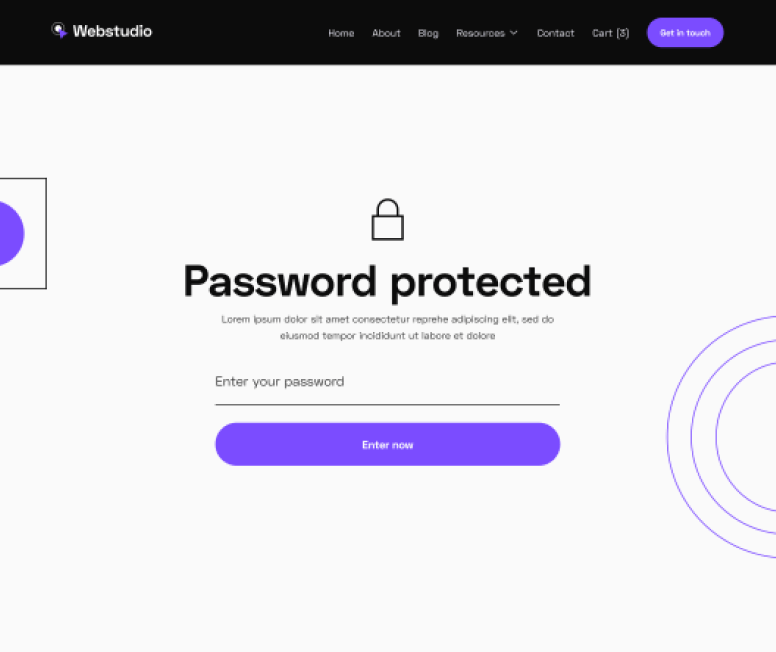 Webstudio X - Password Protected - Home Page - Web Design Agency Webflow Template