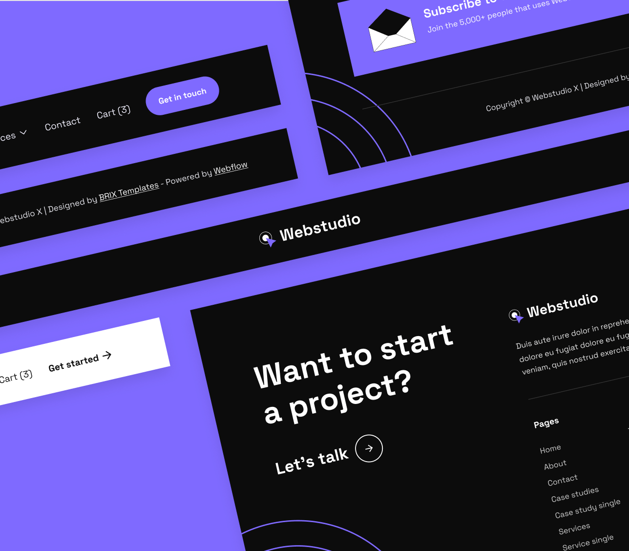 Webstudio X - Headers And Footers - Home Page - Web Design Agency Webflow Template