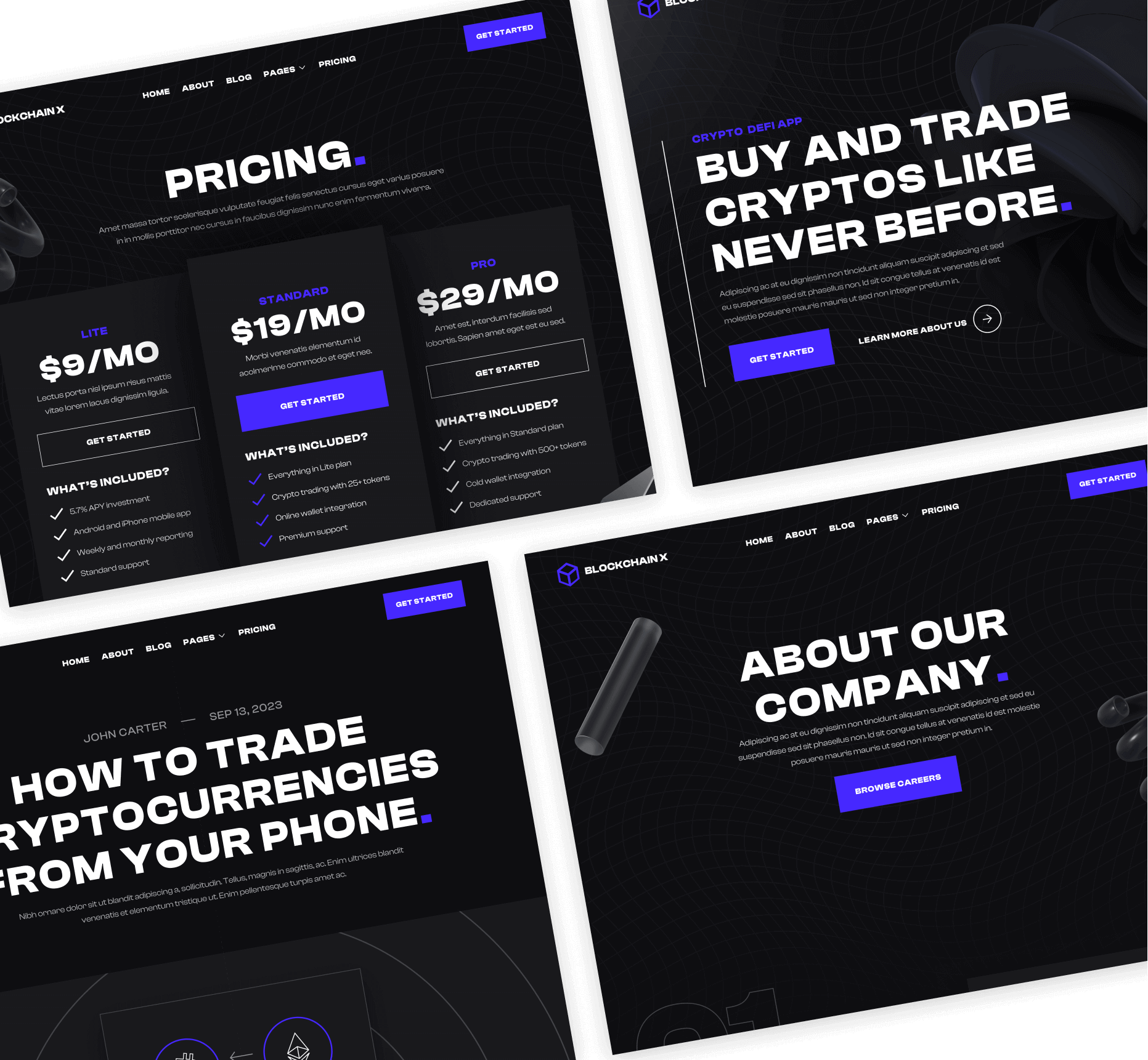 Web design for Blockchain X