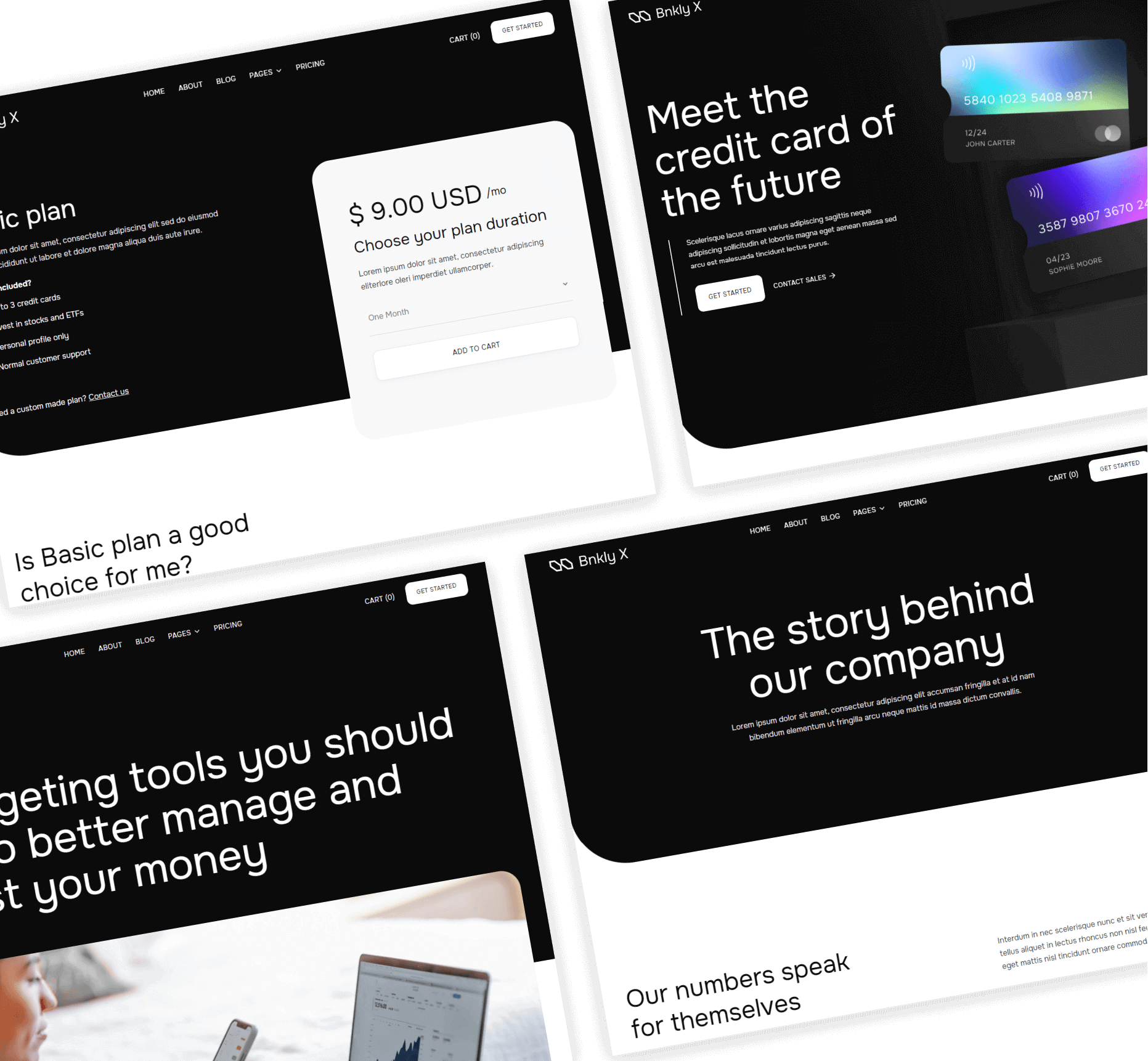 UI/UX and web design for Bnkly X