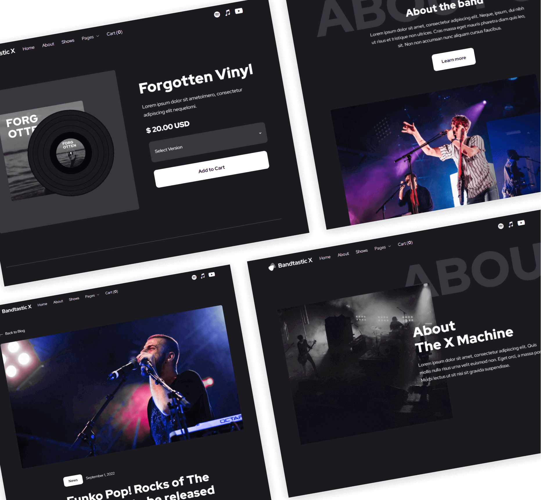 Graphic design and web design for Music X