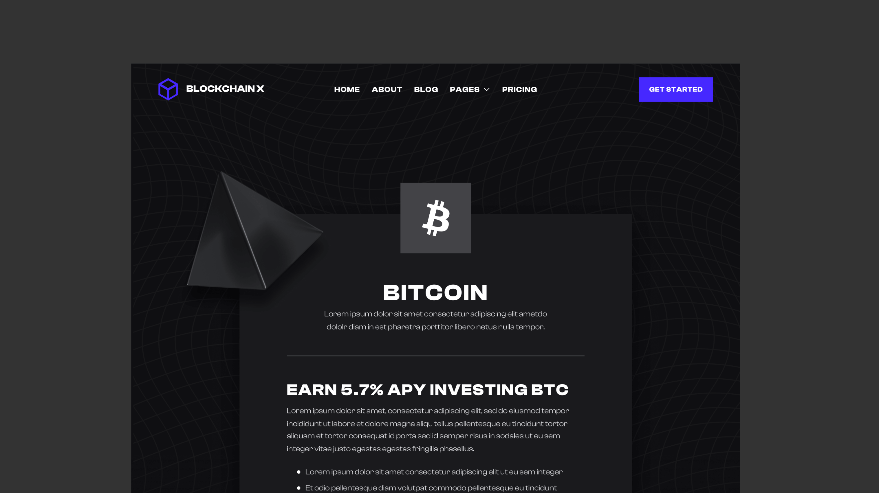 Web design for Blockchain X