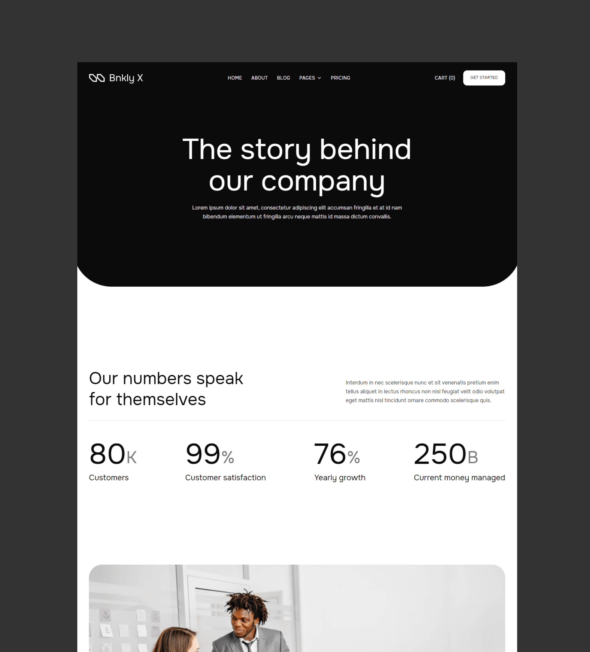 UI/UX and web design for Bnkly X