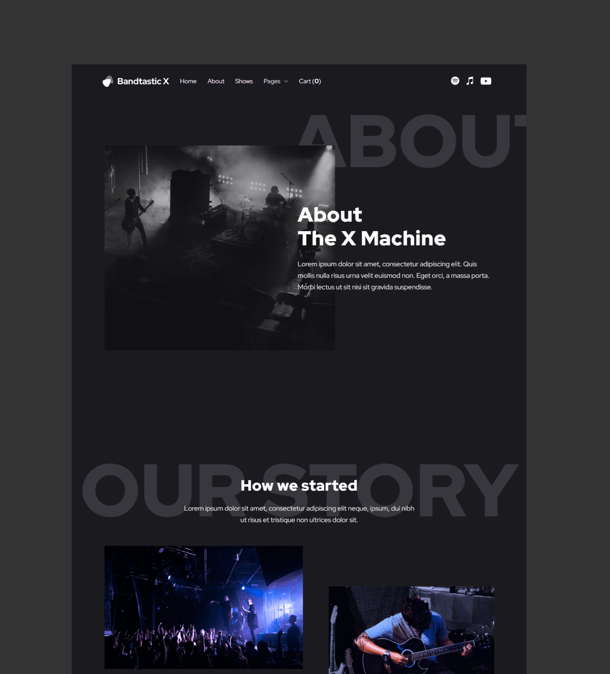 Graphic design and web design for Music X