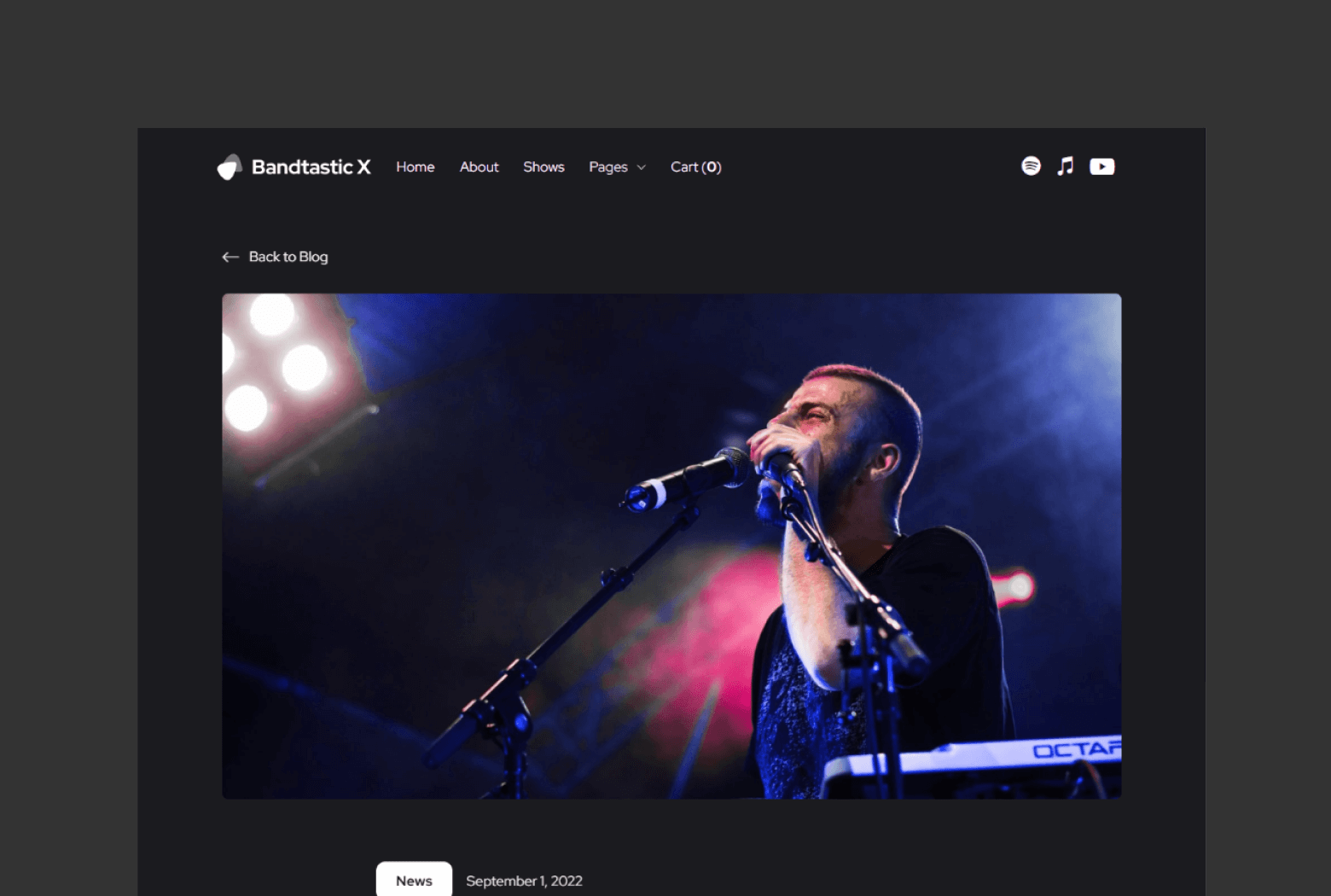 Result Second Music X Webstudio X Webflow Template