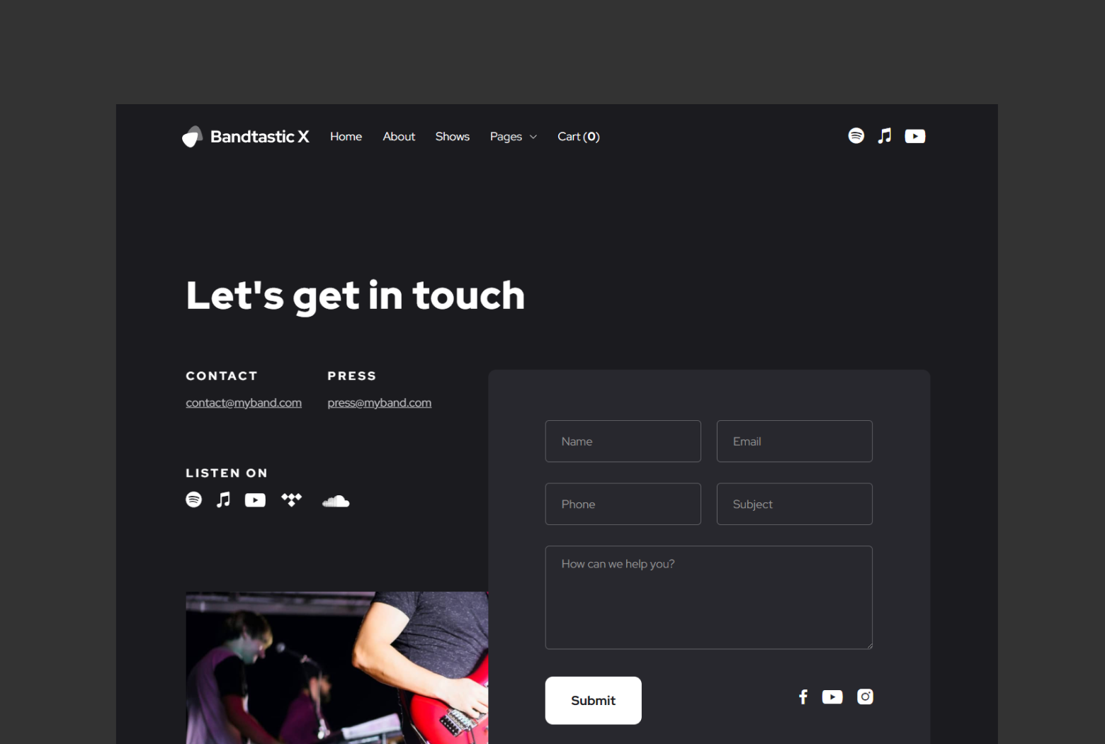 Result Third Music X Webstudio X Webflow Template