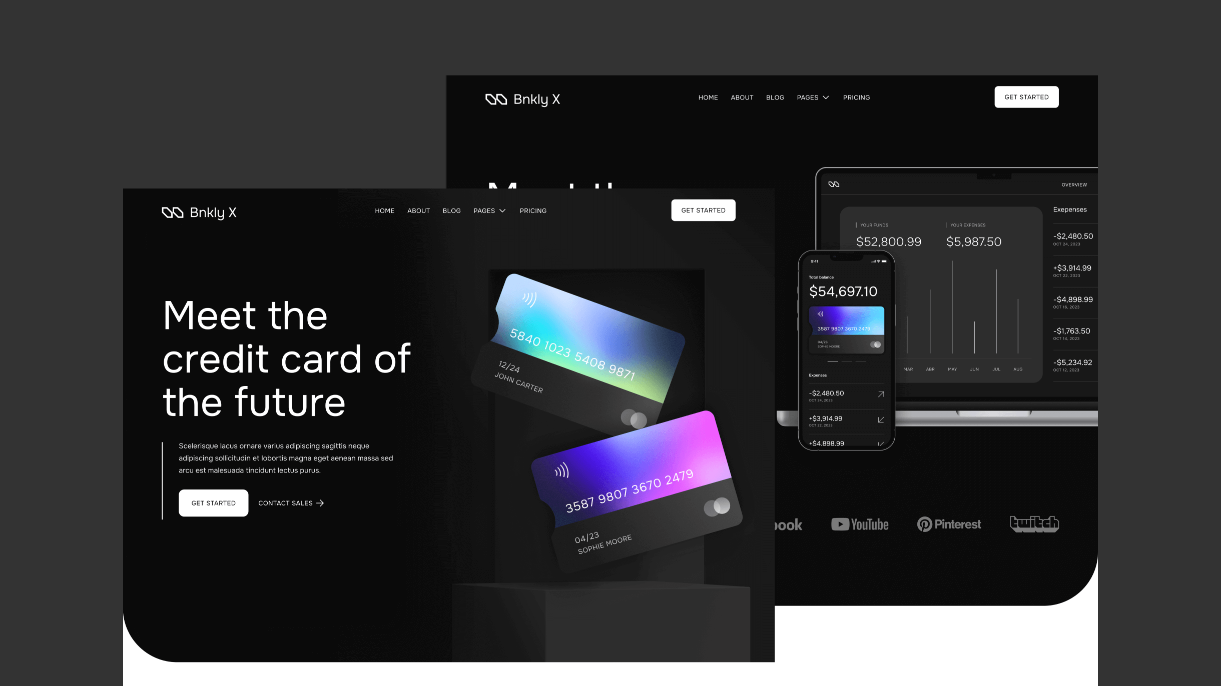 UI/UX and web design for Bnkly X