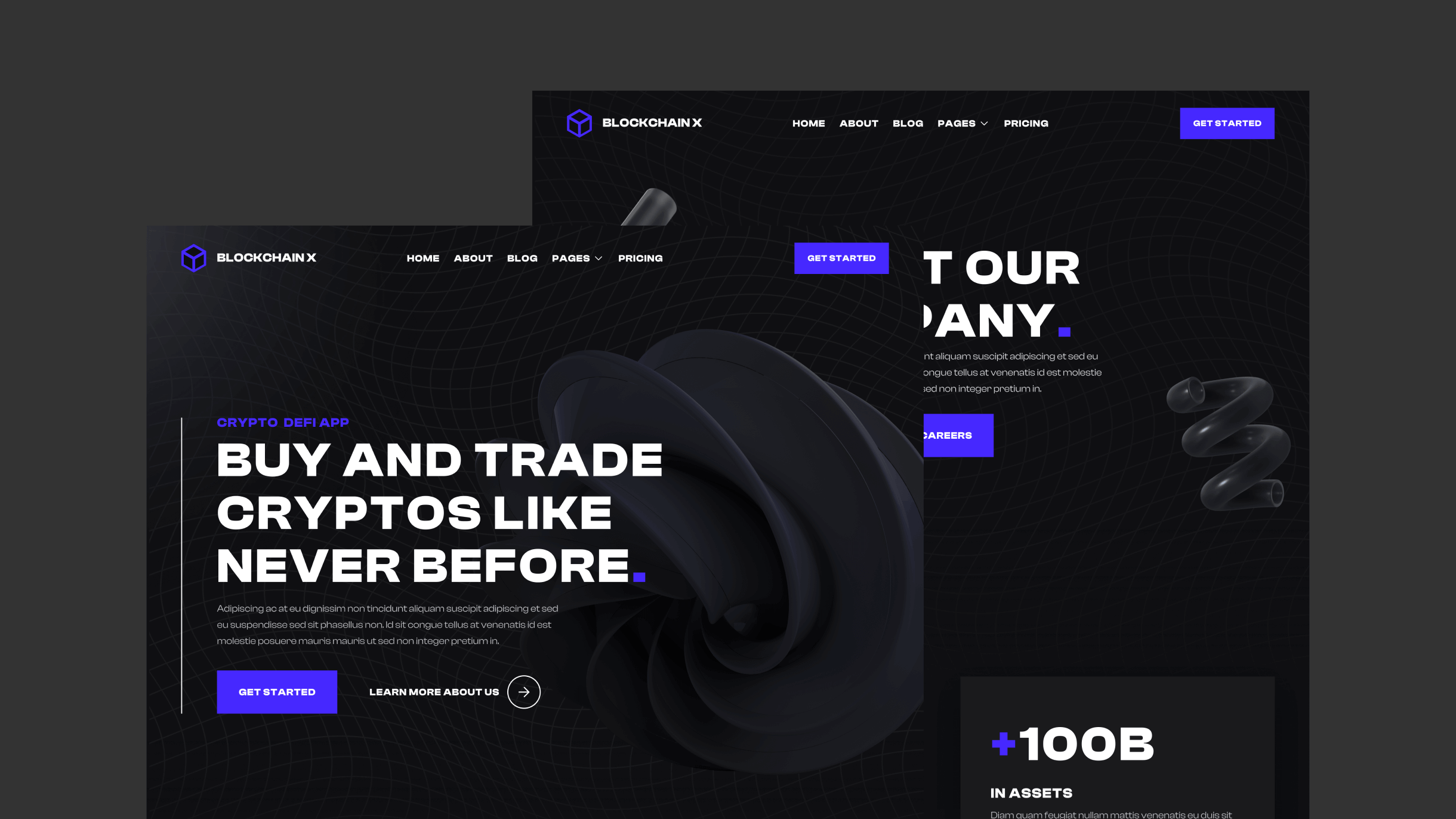 Web design for Blockchain X