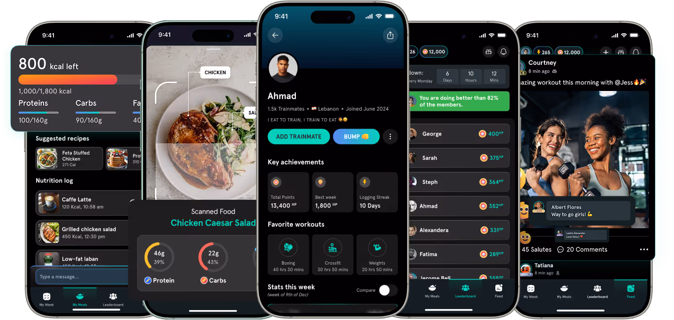 Trainmate phone screens