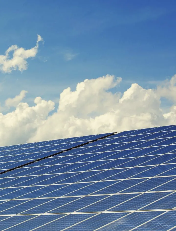 solar panel pointed at sky