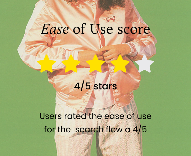 Person in a pink jacket with text showing an ease of use score of 4 out of 5 stars.