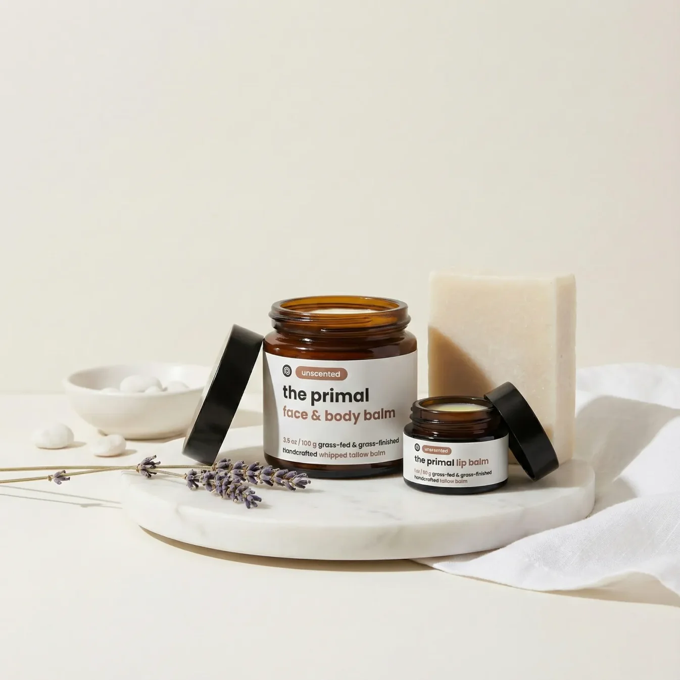 The Primal grass-fed tallow skincare set