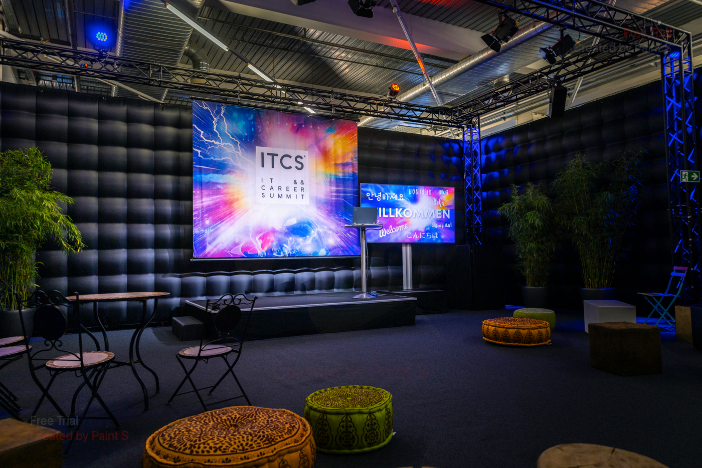 Salles de réunion temporaires noires