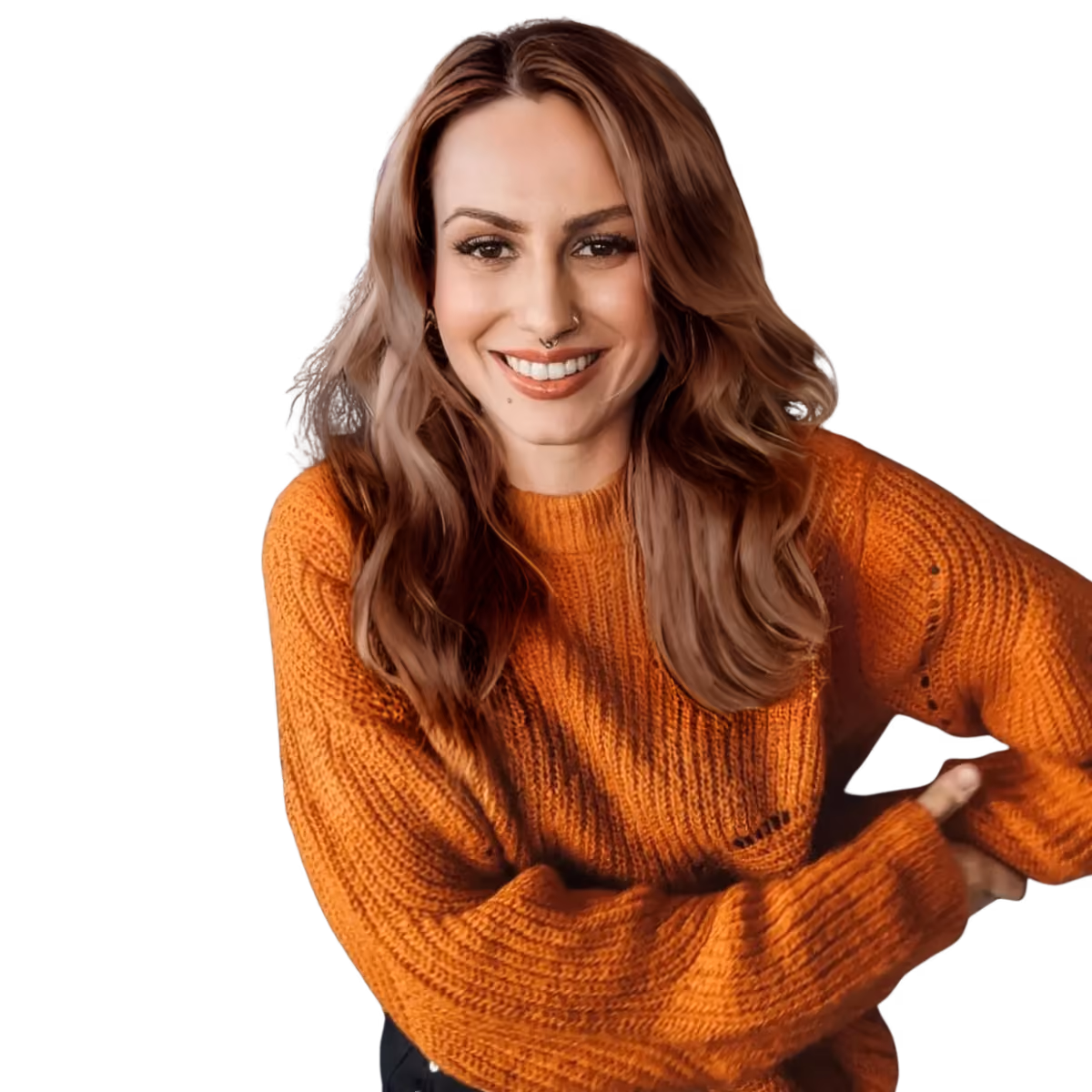 Estella Leonie Spillmann, Gründerin von Estellaris Copywriting, Portrait im Website-Header