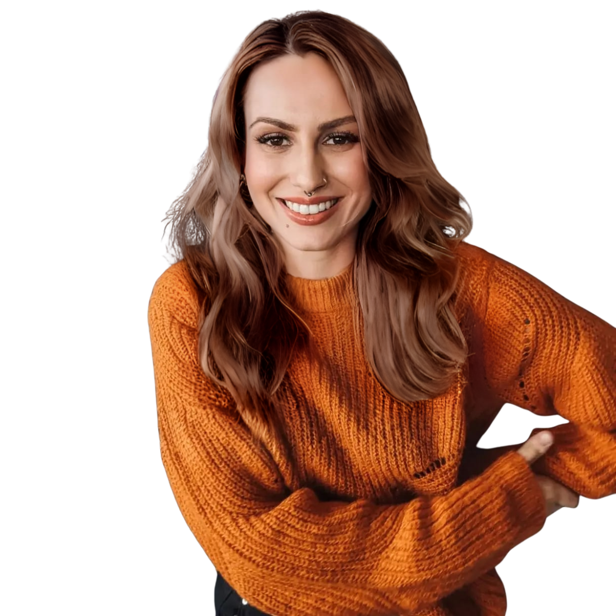 Estella Leonie Spillmann, Gründerin von Estellaris Copywriting, Portrait im Website-Header