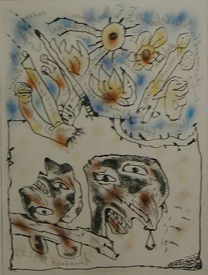 Lucebert, Untitled, 1993, Etching 