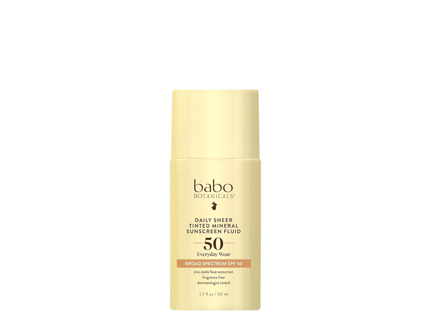 Daily Sheer Tinted Mineral Sunscreen Fluid (SPF 50) - Babo Botanicals
