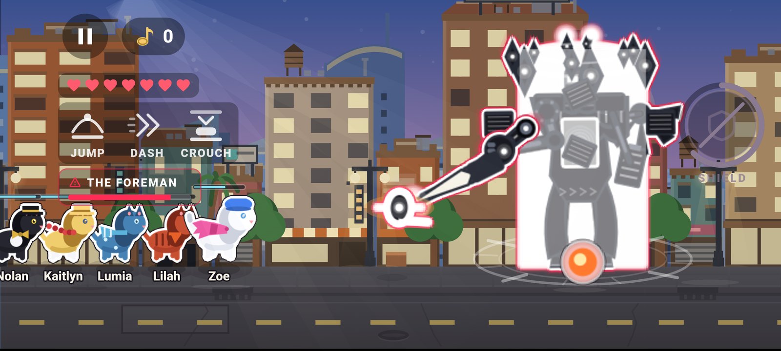 A boss machine fight