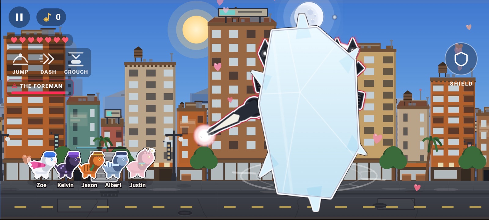 A boss machine fight