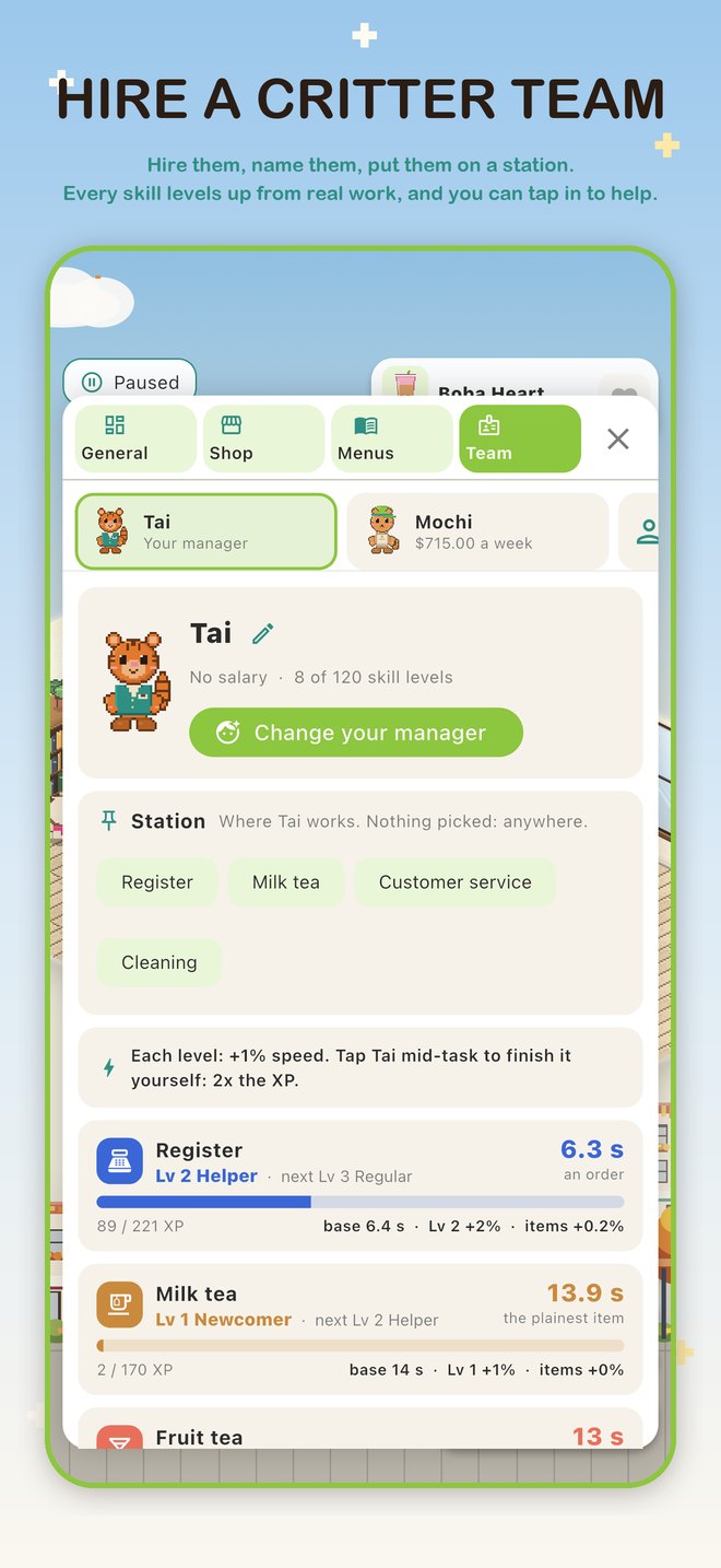 Hiring and training critters