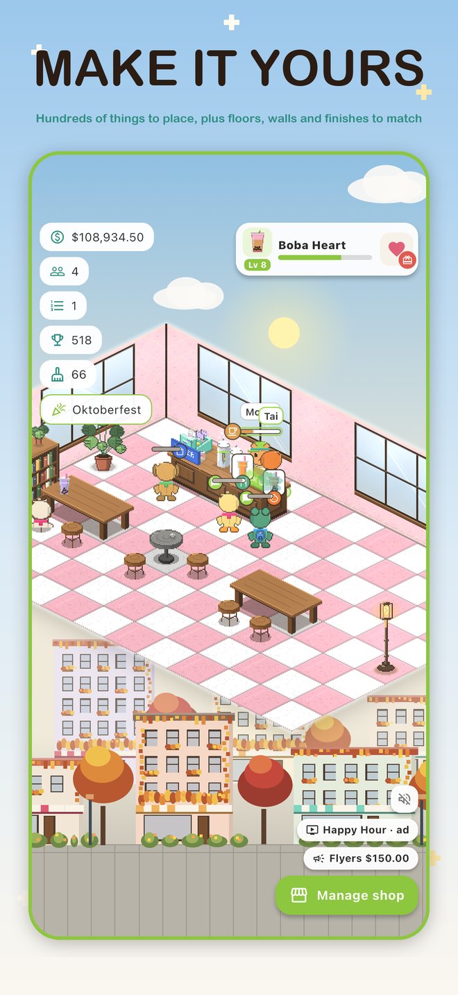 A soft pink shop