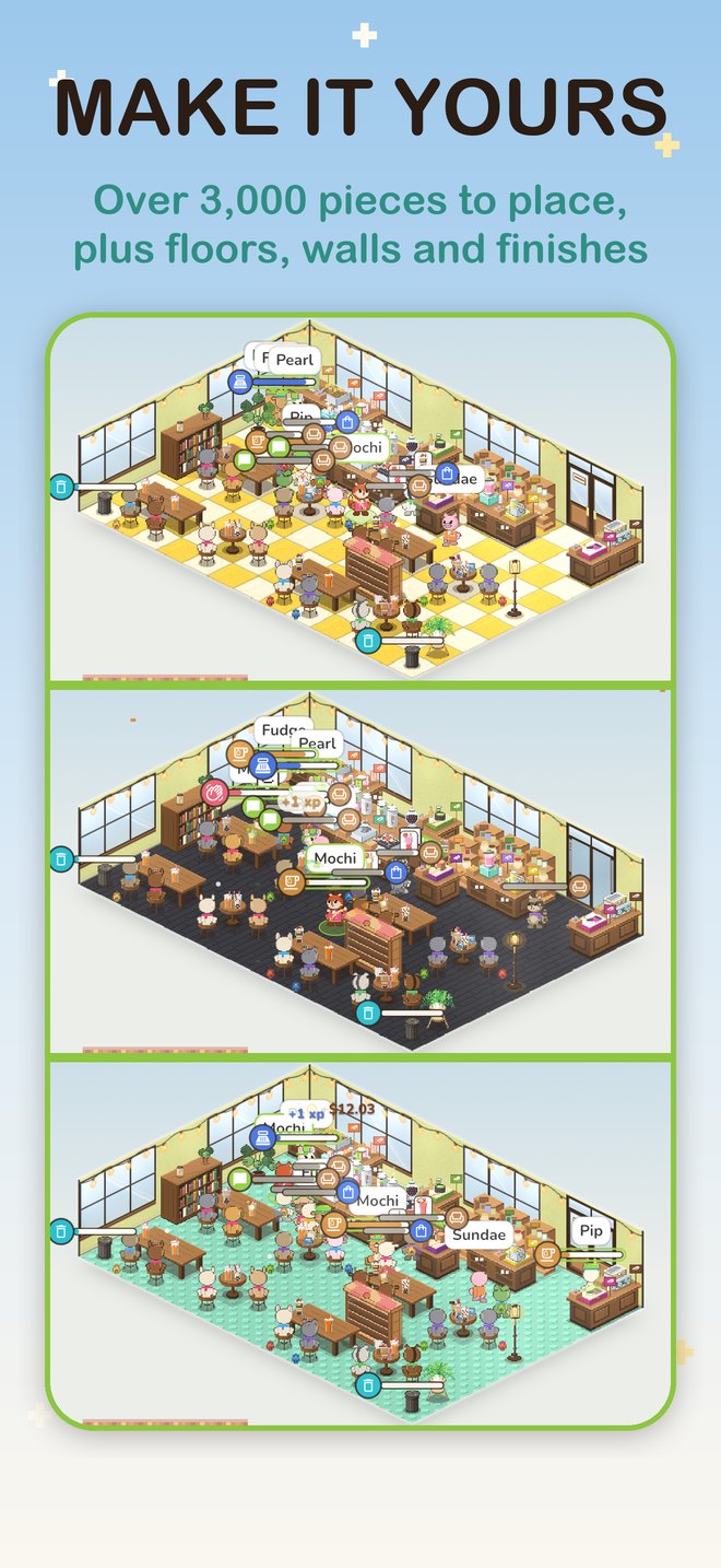 The same shop in three different looks