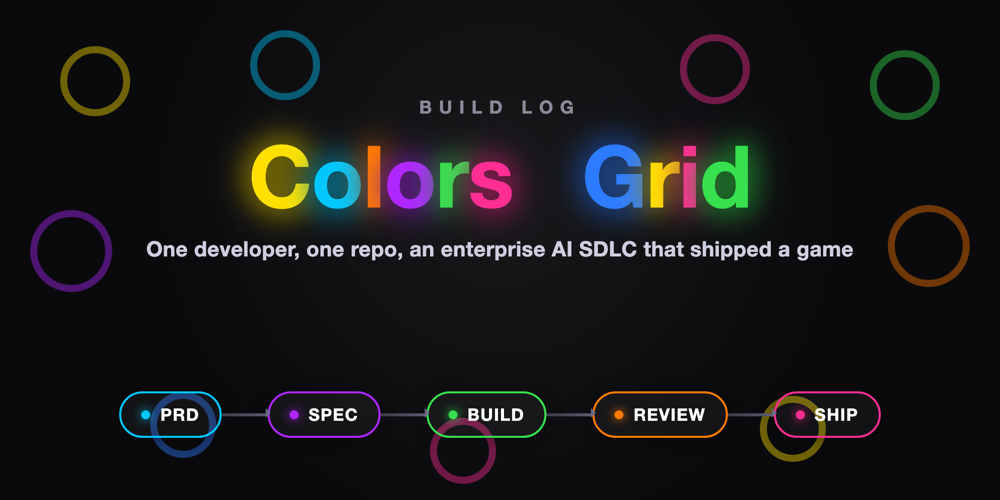 Colors Grid: one developer, one repo, an enterprise AI SDLC that shipped a game