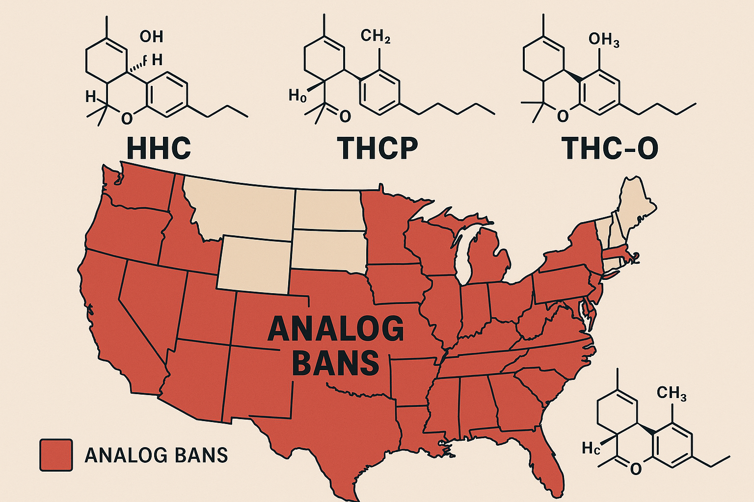 The 2025 Analog Ban Wave: How States Are Targeting HHC, THCP, THC‑O and “Synthetics”—A Practical Map for Formulators