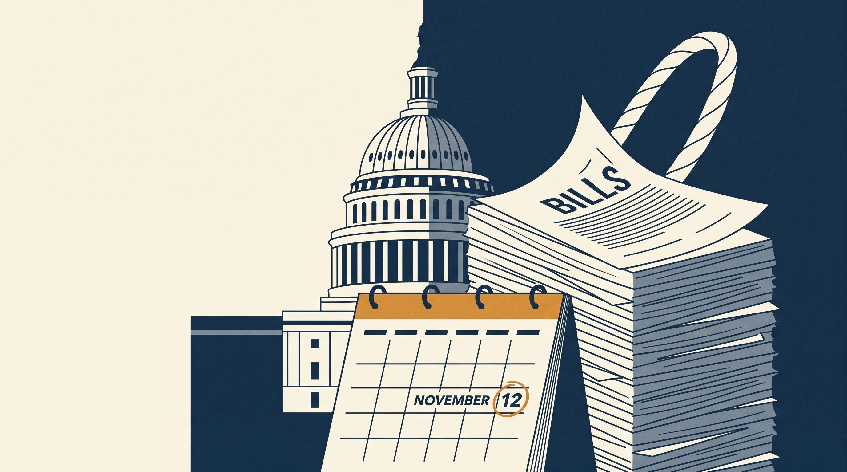 US Capitol and the Lawful Hemp Protection Act bill pages ahead of the November 12 hemp deadline