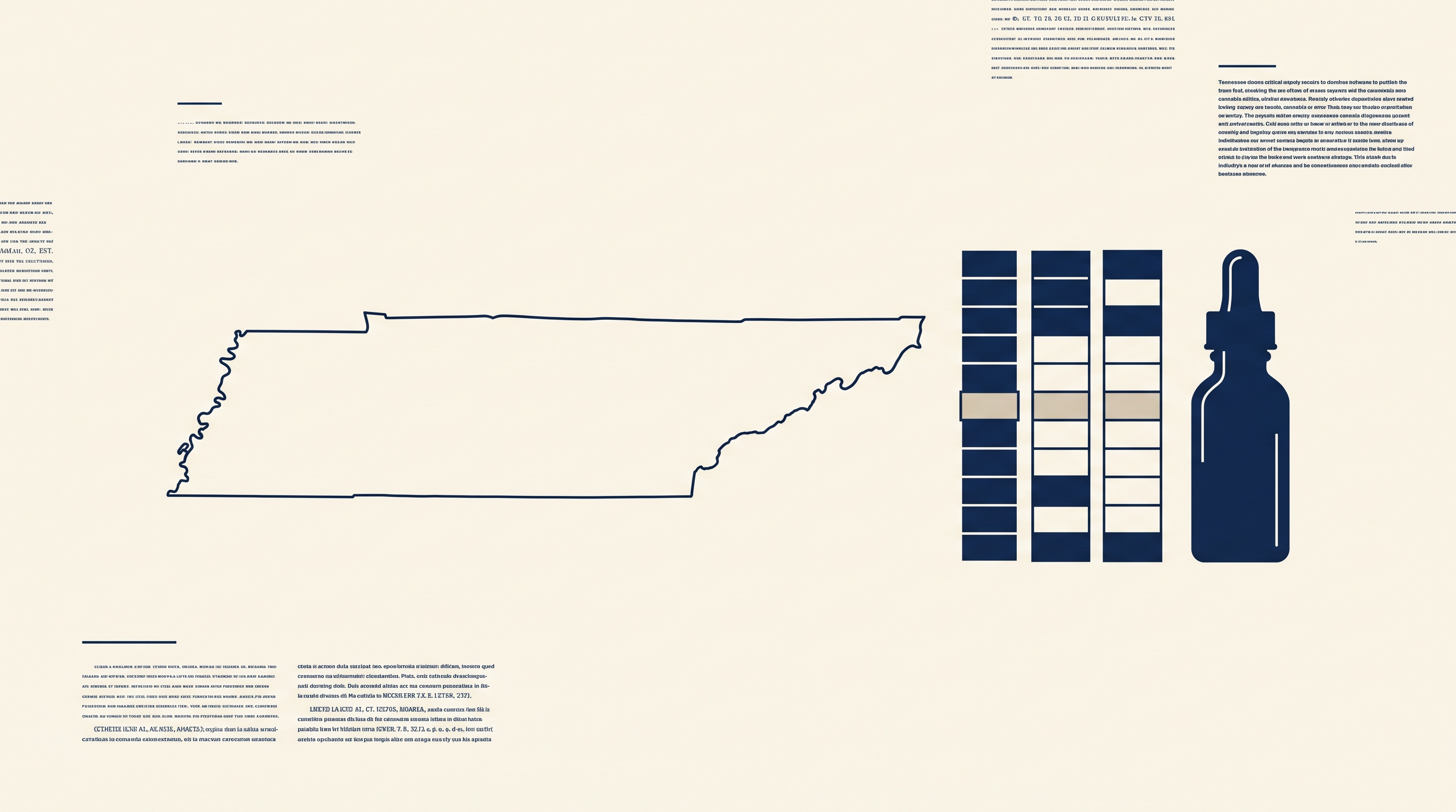 Editorial graphic of Tennessee with a CBD product legality matrix for 2026
