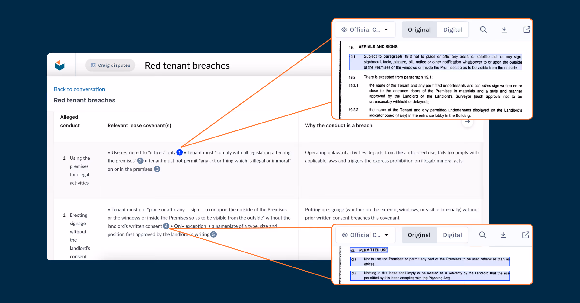 tenant breach with citations