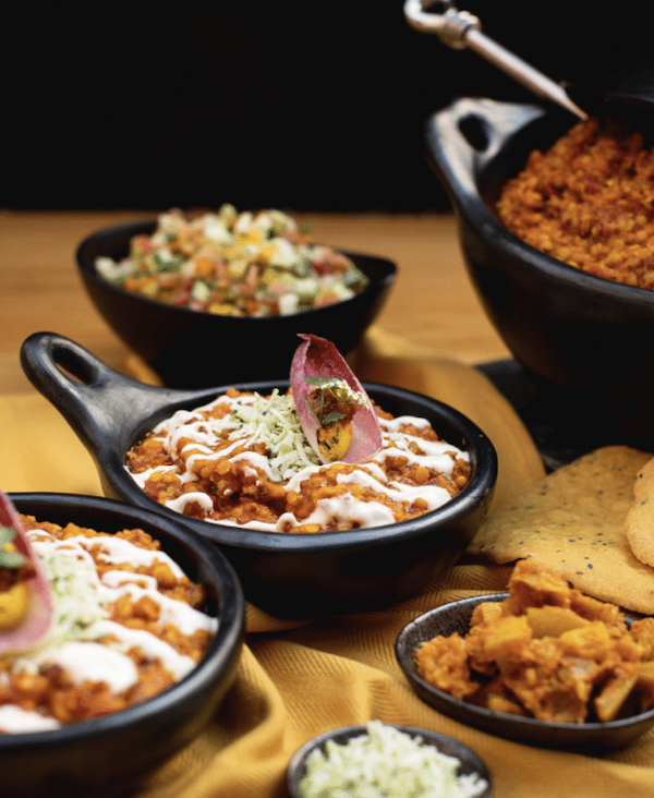 bowls of vegan kichardi on a table